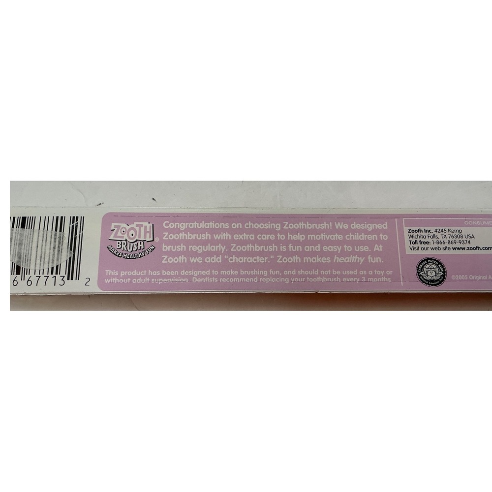 Cabbage Patch Kids Y2K Toothbrush Zooth Pink Strawberry Character Soft NWT - Picture 6 of 8